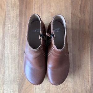 Dansko Chestnut Leather Booties